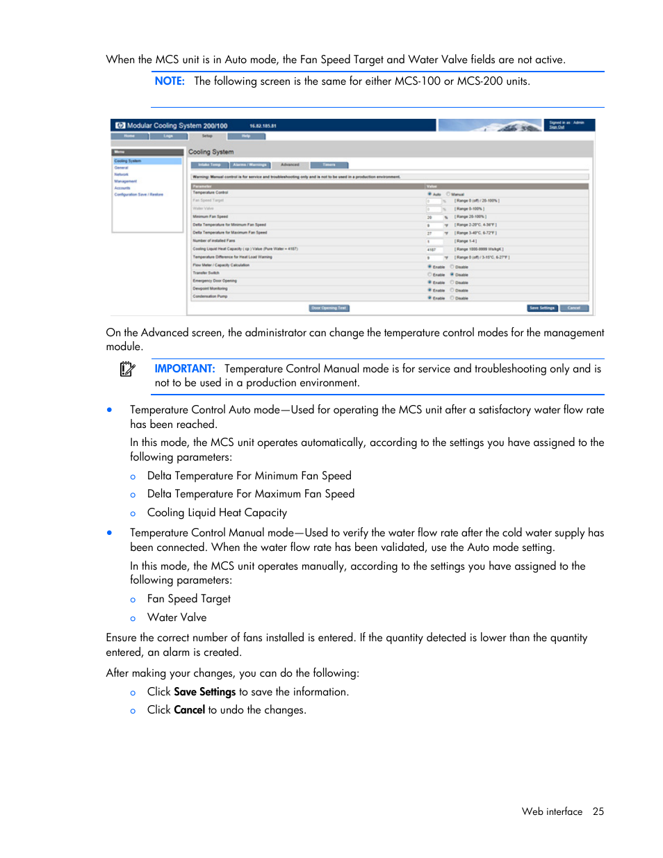 HP Modular Cooling System User Manual | Page 25 / 54