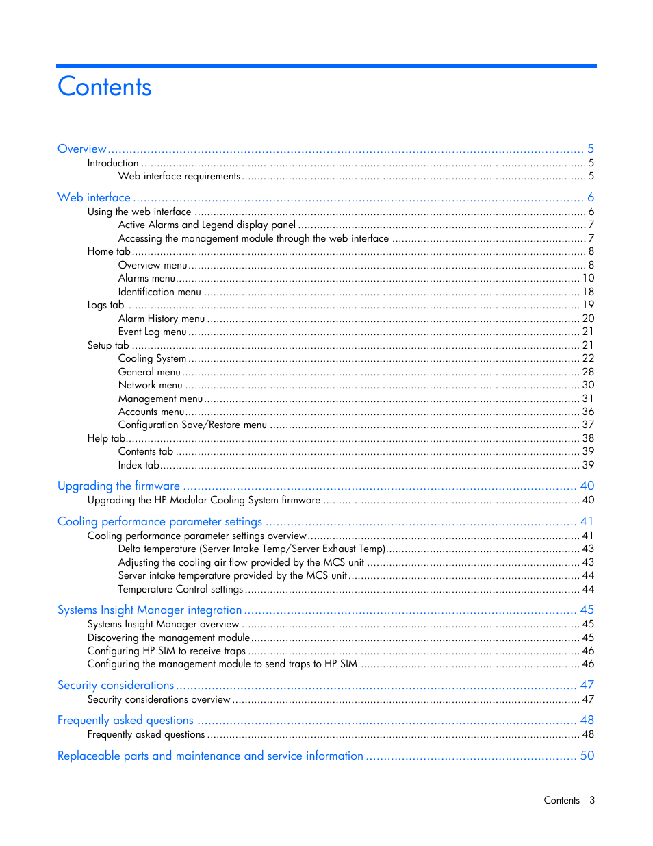 HP Modular Cooling System User Manual | Page 3 / 54