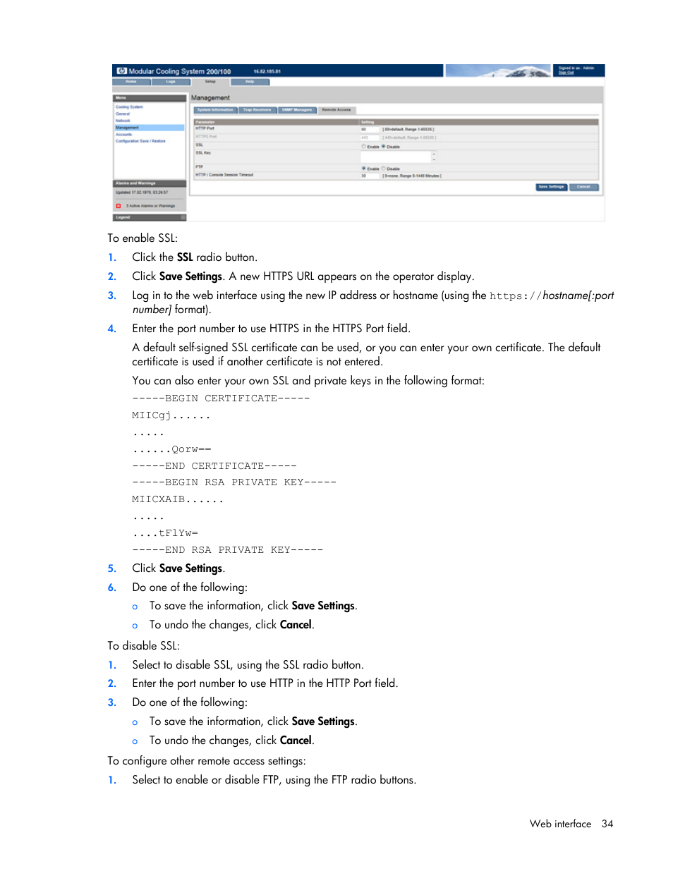 HP Modular Cooling System User Manual | Page 34 / 54