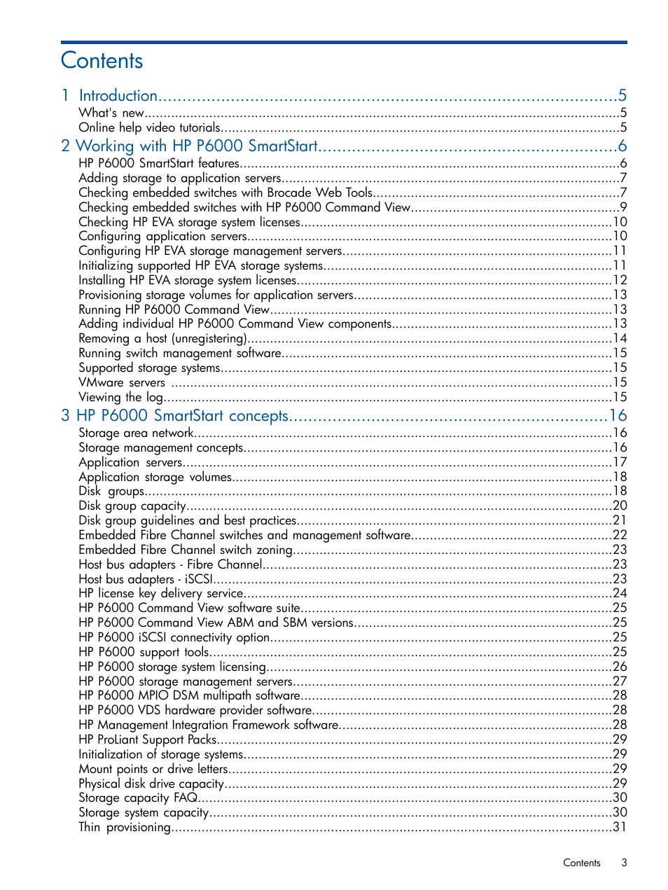 HP P6000 SmartStart Storage Software User Manual | Page 3 / 43