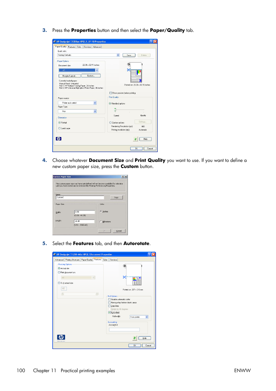 HP Designjet T1300 ePrinter User Manual | Page 108 / 224
