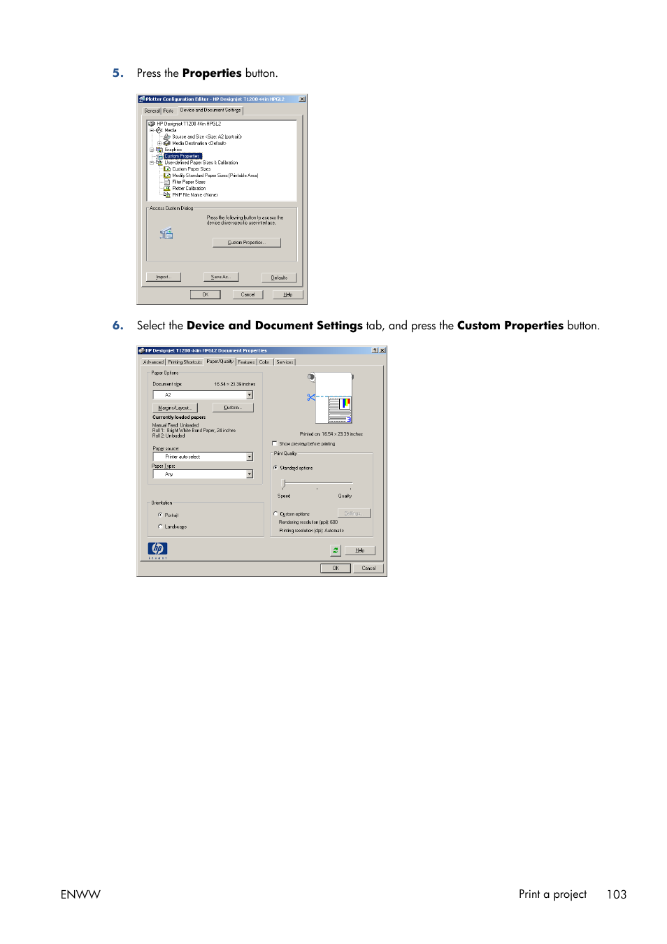 HP Designjet T1300 ePrinter User Manual | Page 111 / 224