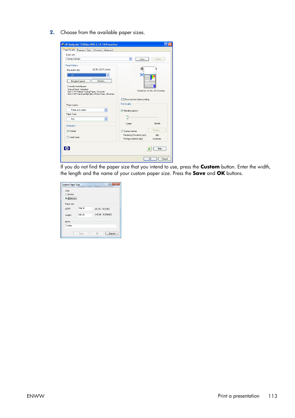 HP Designjet T1300 ePrinter User Manual | Page 121 / 224