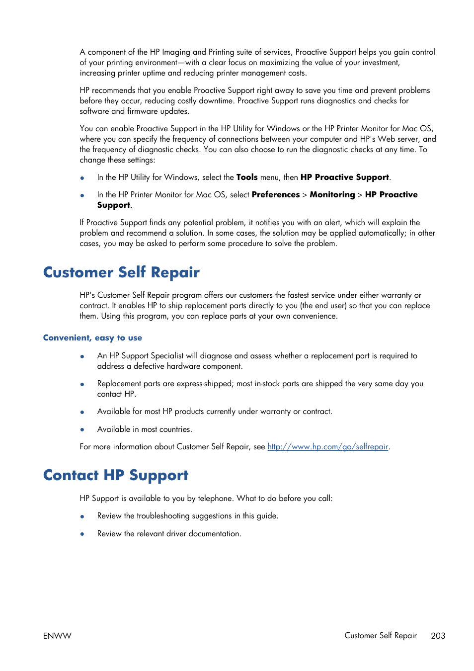 Customer self repair, Contact hp support, Customer self repair contact hp support | Ort (see, Contact hp | HP Designjet T1300 ePrinter User Manual | Page 211 / 224
