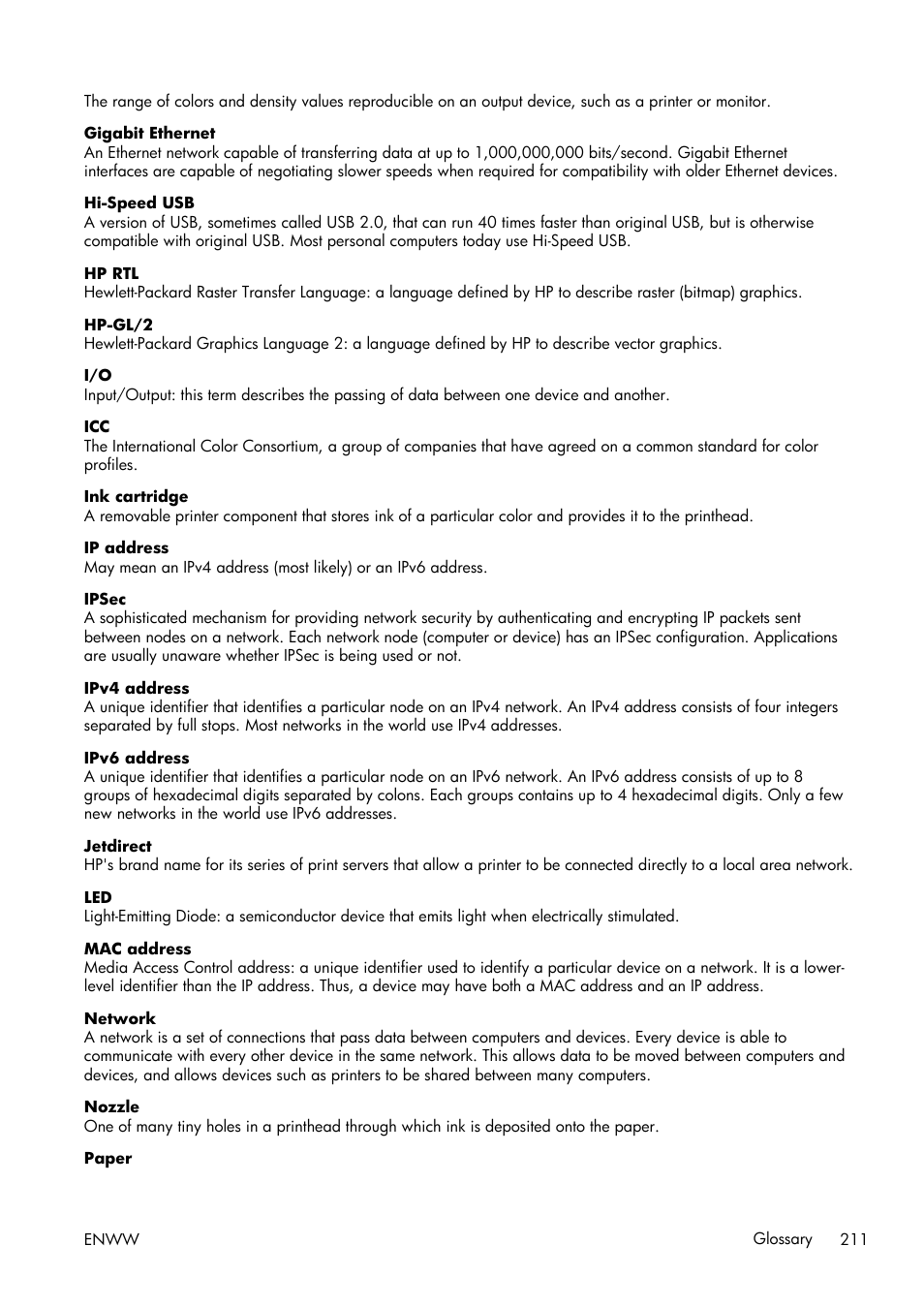 HP Designjet T1300 ePrinter User Manual | Page 219 / 224
