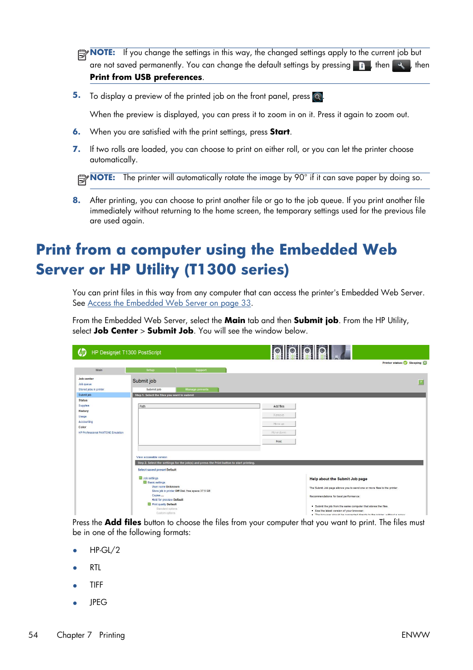 Print from a computer using the | HP Designjet T1300 ePrinter User Manual | Page 62 / 224