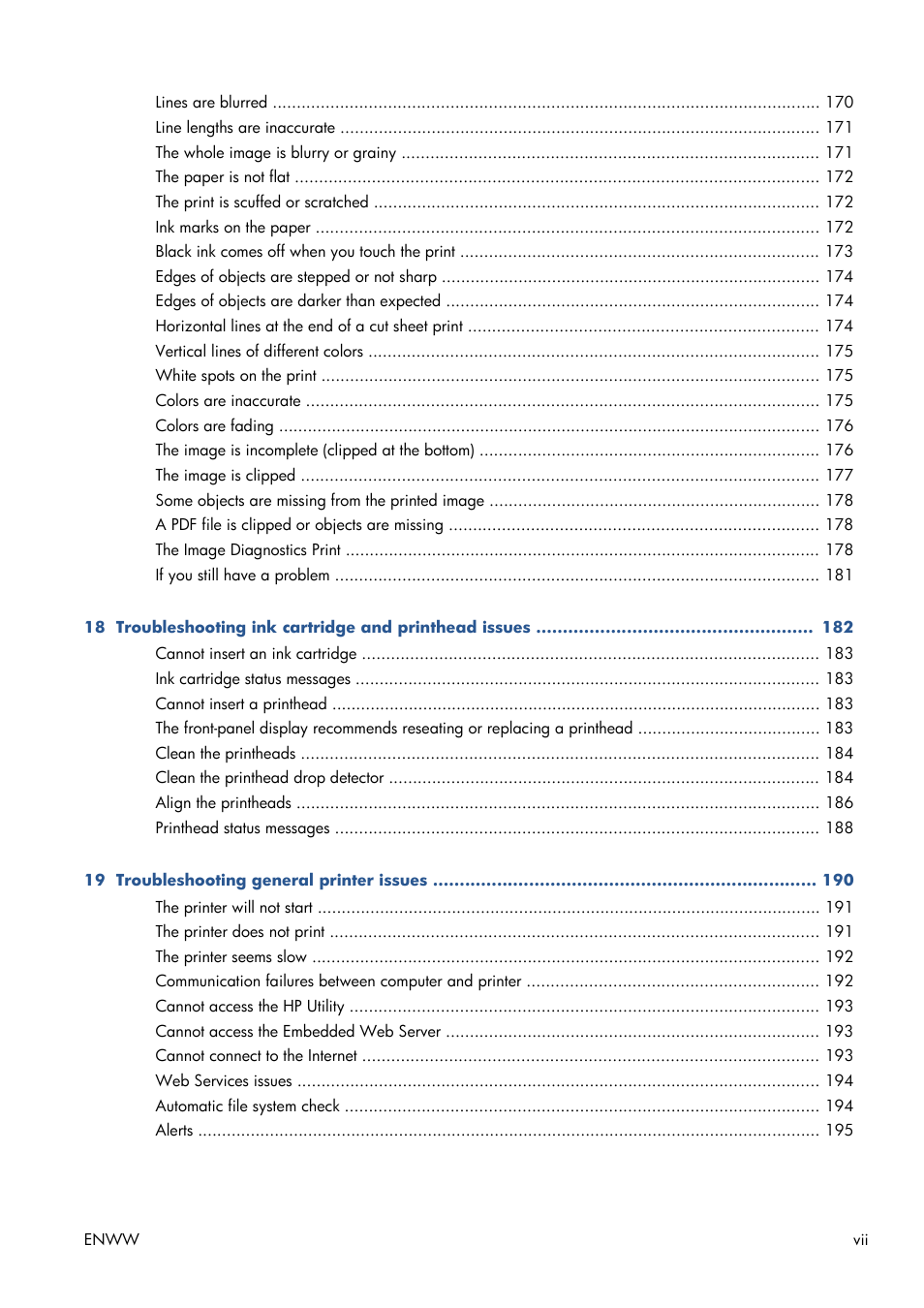 HP Designjet T1300 ePrinter User Manual | Page 7 / 224