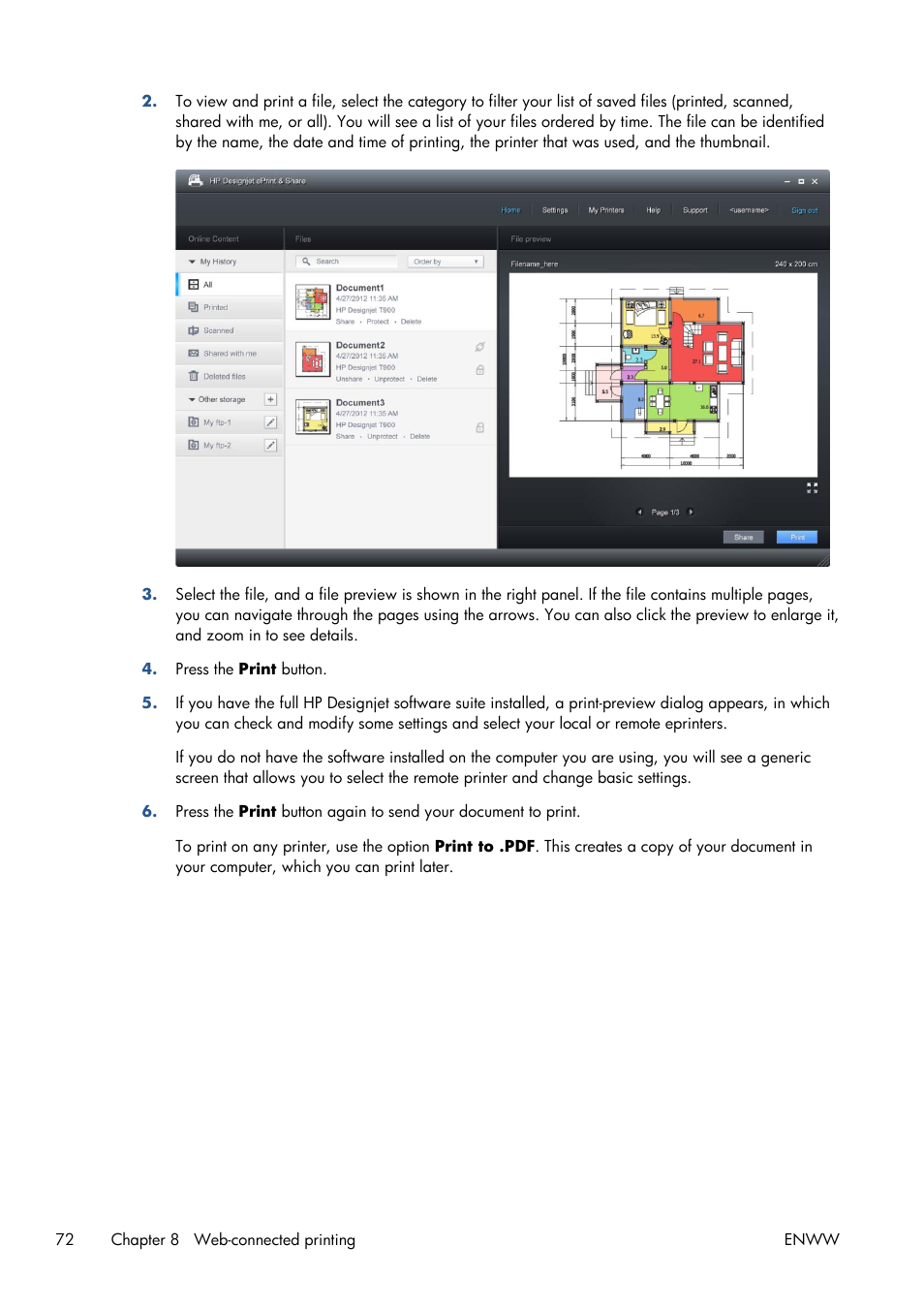 HP Designjet T1300 ePrinter User Manual | Page 80 / 224