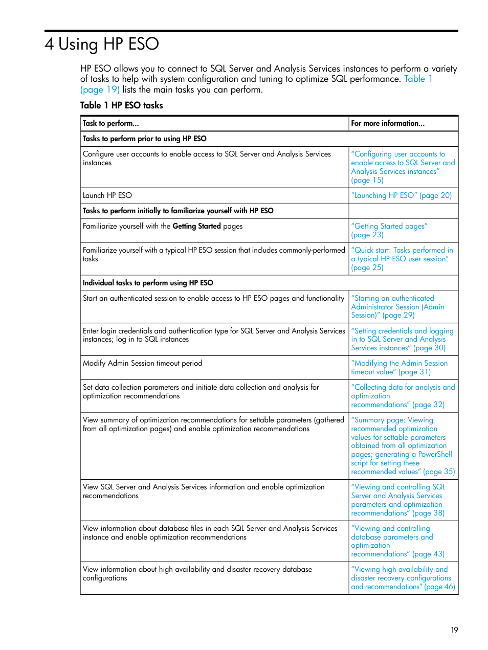 4 using hp eso | HP ProLiant DL980 G7 Server User Manual | Page 19 / 82