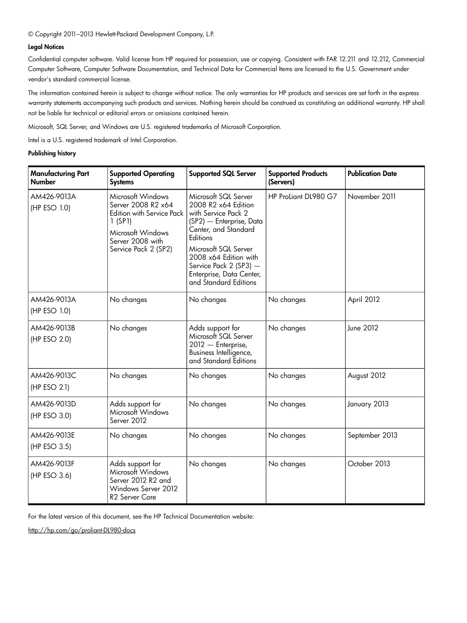 HP ProLiant DL980 G7 Server User Manual | Page 2 / 82