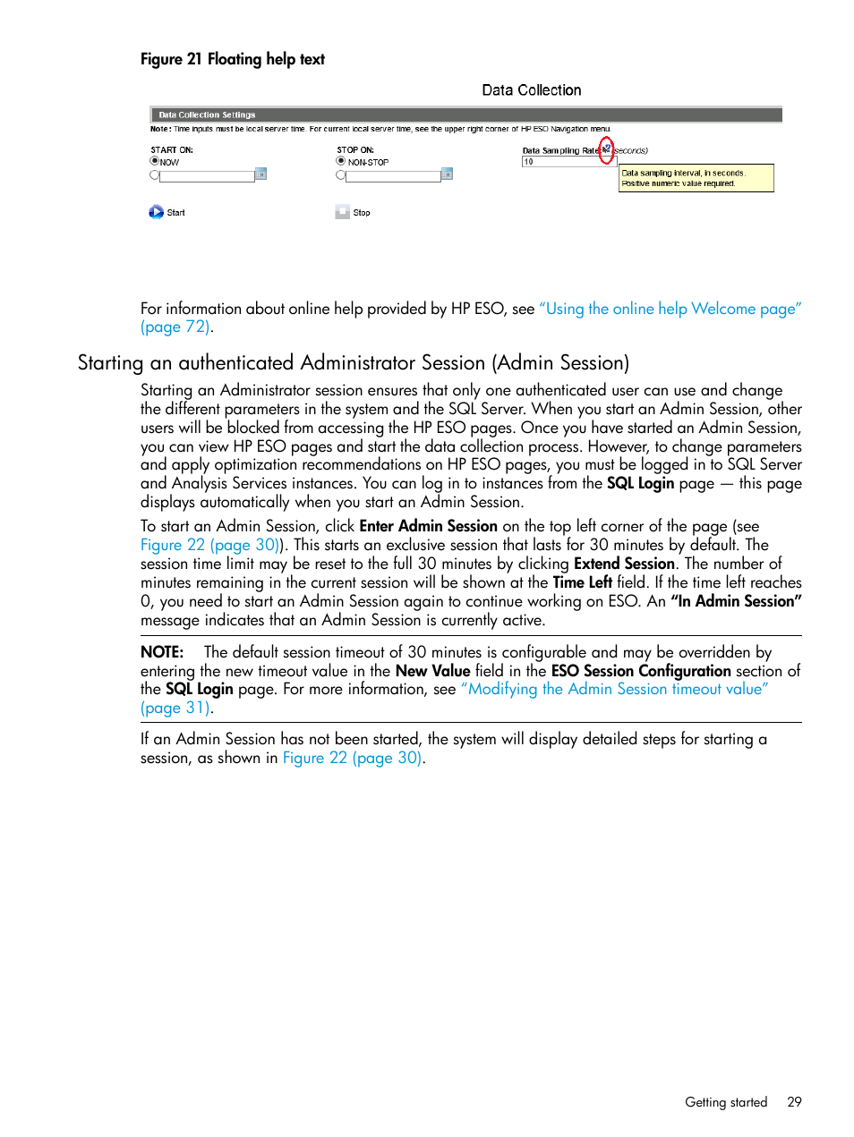 Starting an authenticated administrator session | HP ProLiant DL980 G7 Server User Manual | Page 29 / 82