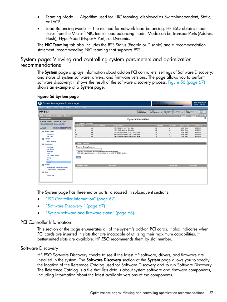 Pci controller information, Software discovery, Pci controller information software discovery | HP ProLiant DL980 G7 Server User Manual | Page 67 / 82