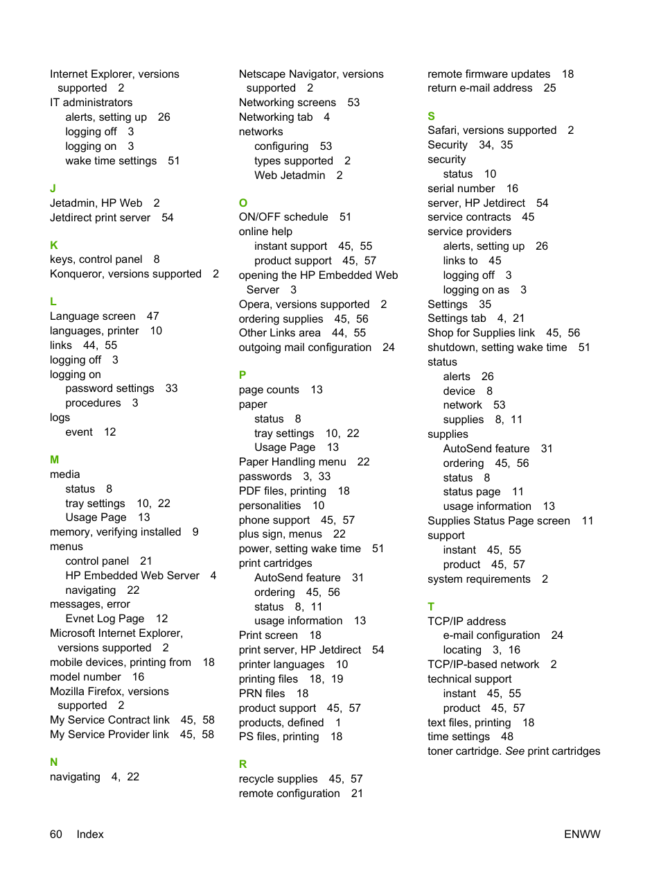 HP Laserjet p3010 User Manual | Page 70 / 74