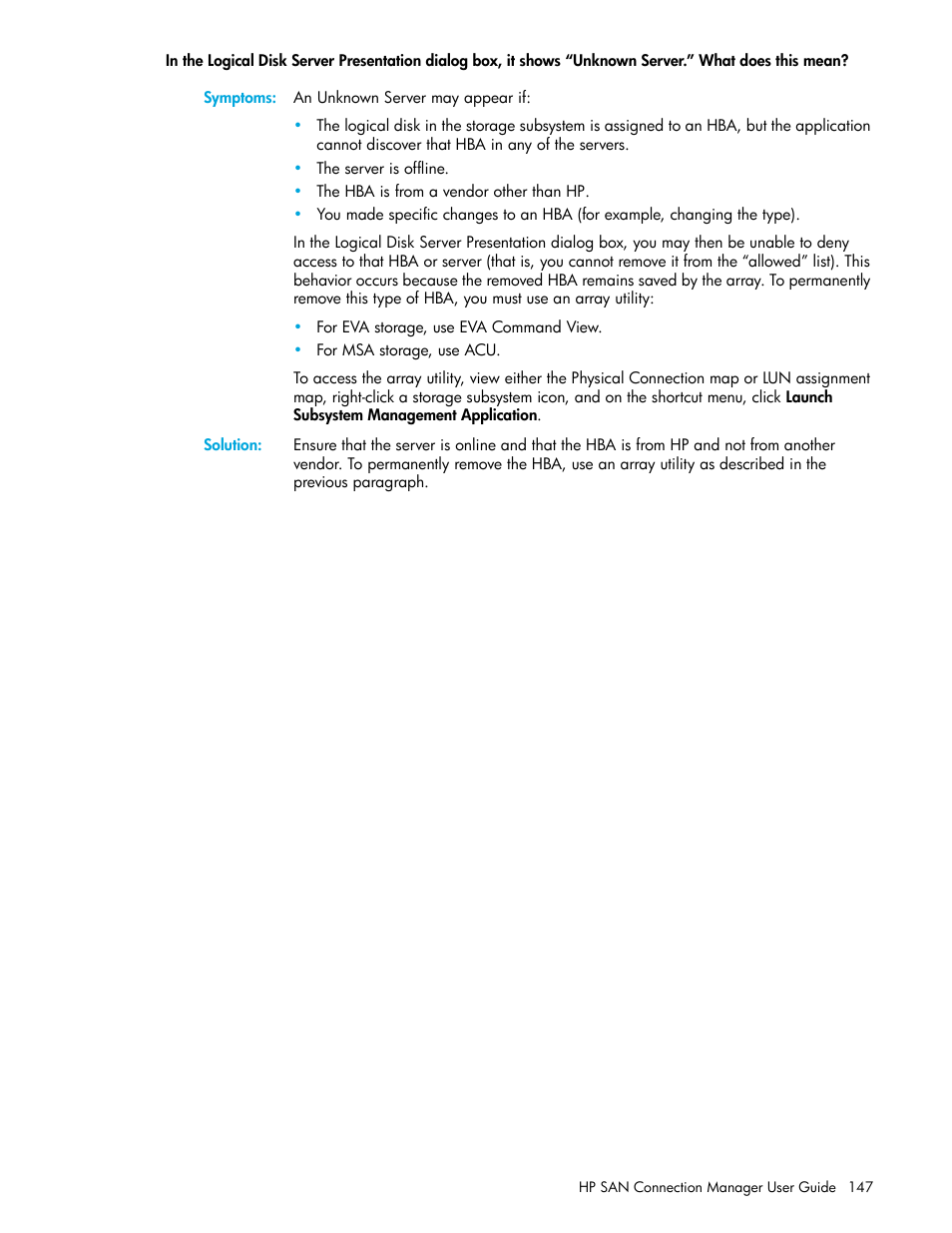 HP 8.20q Fibre Channel Switch User Manual | Page 147 / 162