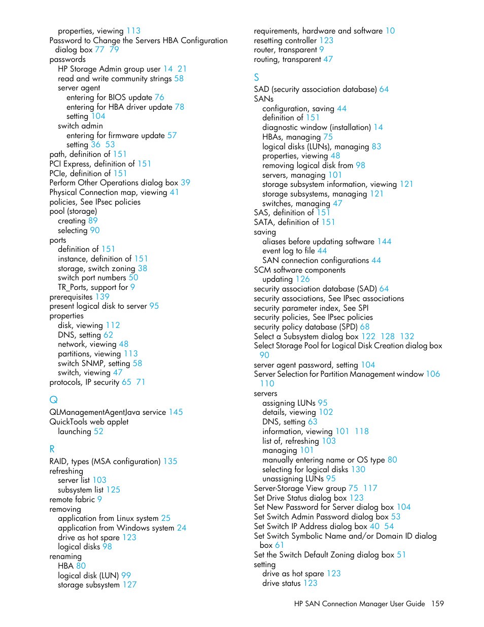 HP 8.20q Fibre Channel Switch User Manual | Page 159 / 162