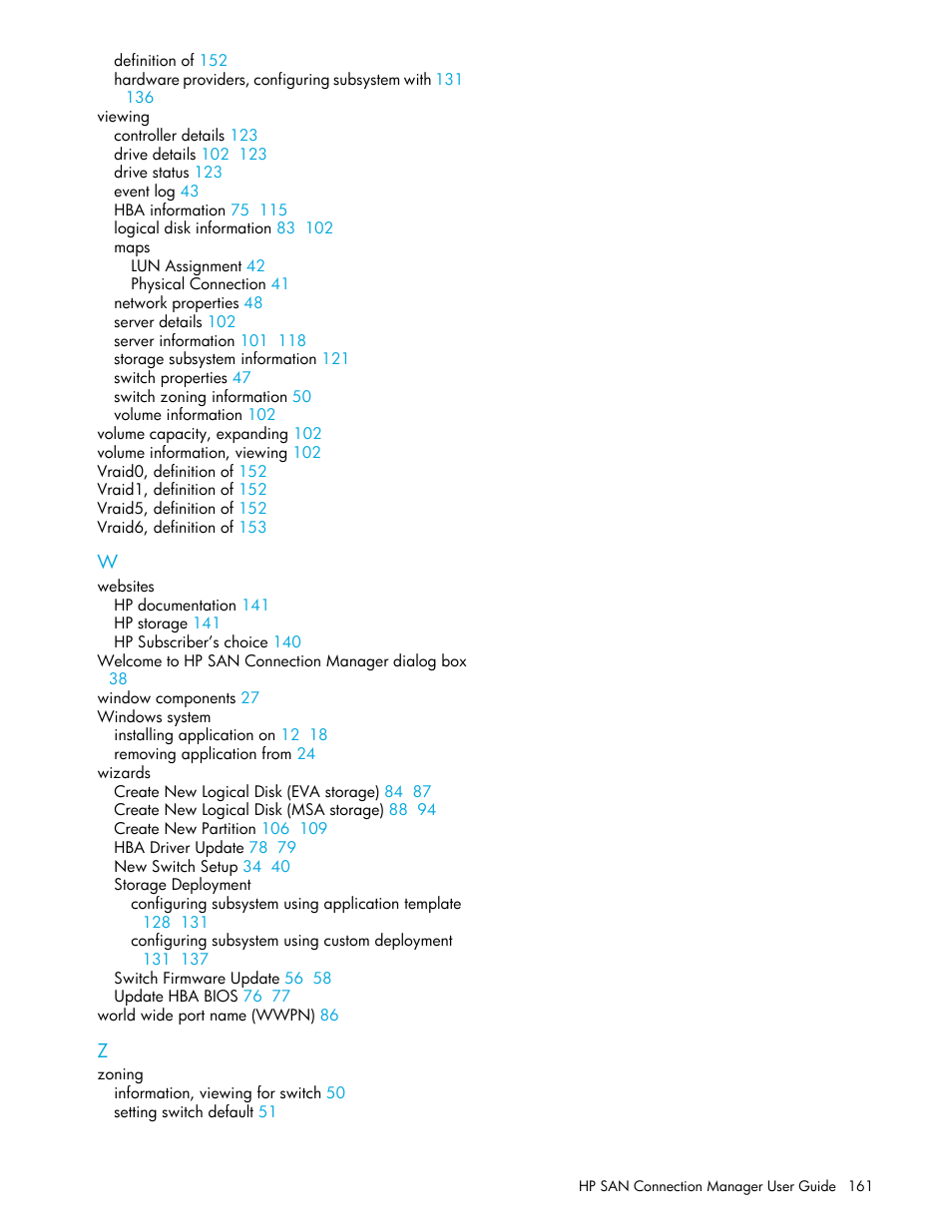 HP 8.20q Fibre Channel Switch User Manual | Page 161 / 162