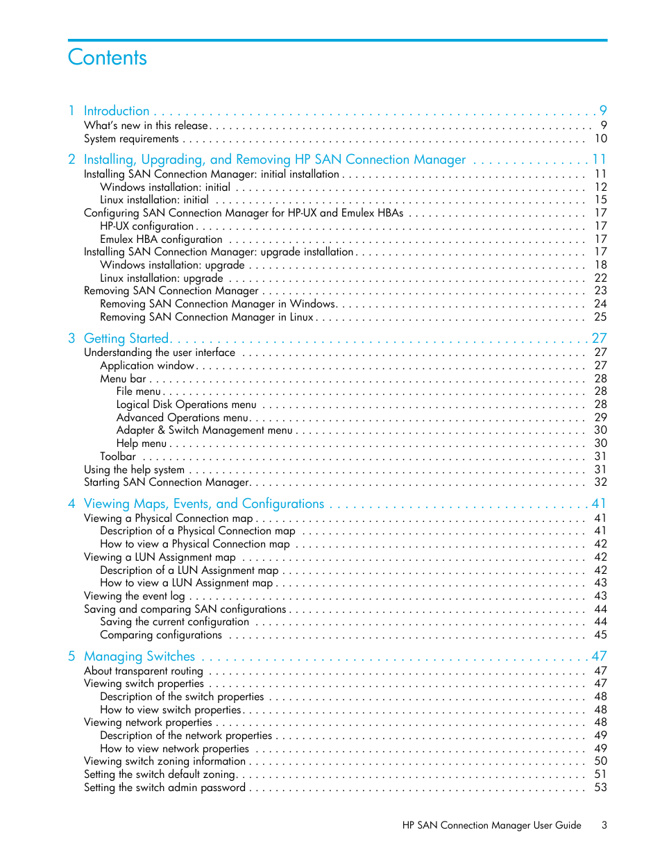 HP 8.20q Fibre Channel Switch User Manual | Page 3 / 162