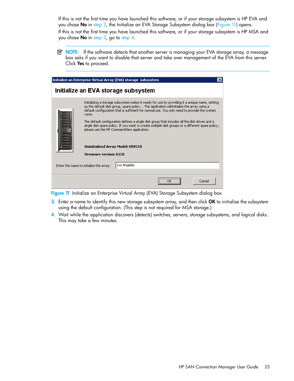 Step 3, Step 4 | HP 8.20q Fibre Channel Switch User Manual | Page 33 / 162