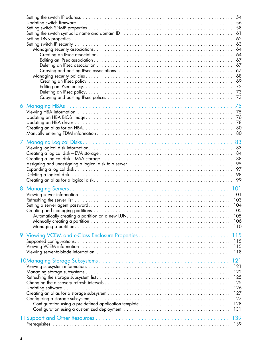 HP 8.20q Fibre Channel Switch User Manual | Page 4 / 162