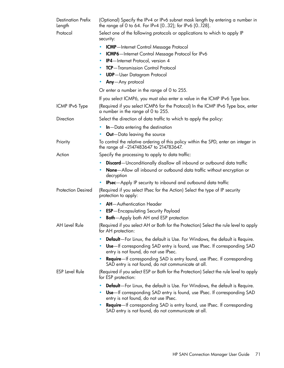 HP 8.20q Fibre Channel Switch User Manual | Page 71 / 162