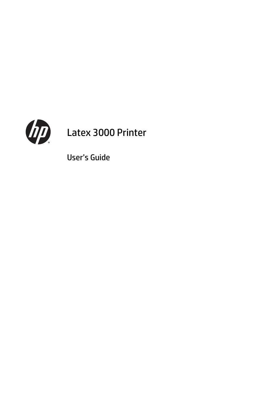 HP Latex 3000 Printer User Manual | 312 pages