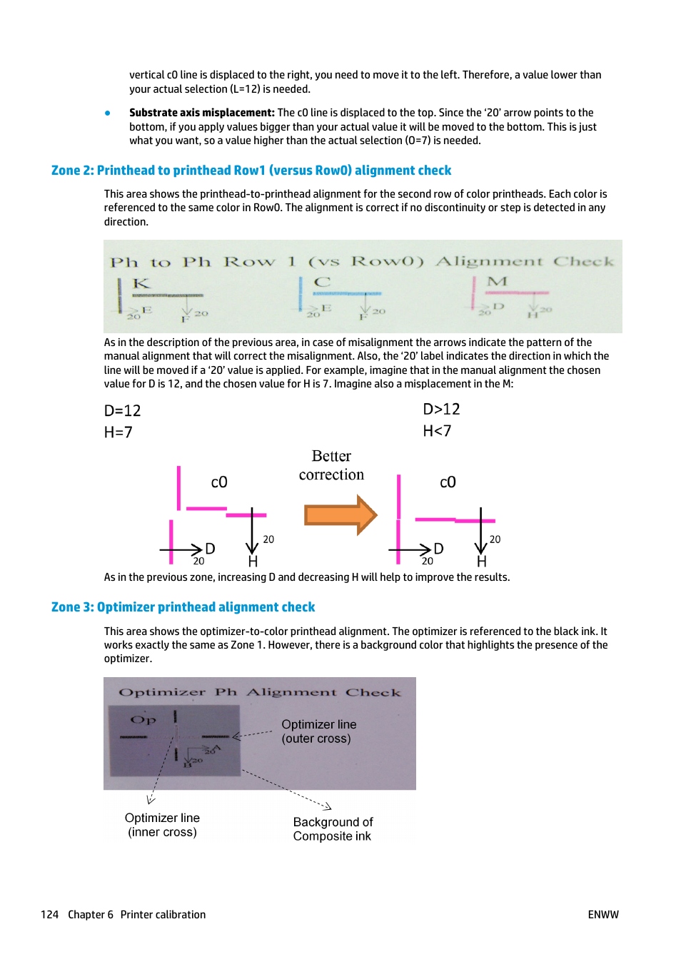 Zone 3: optimizer printhead alignment check | HP Latex 3000 Printer User Manual | Page 130 / 312