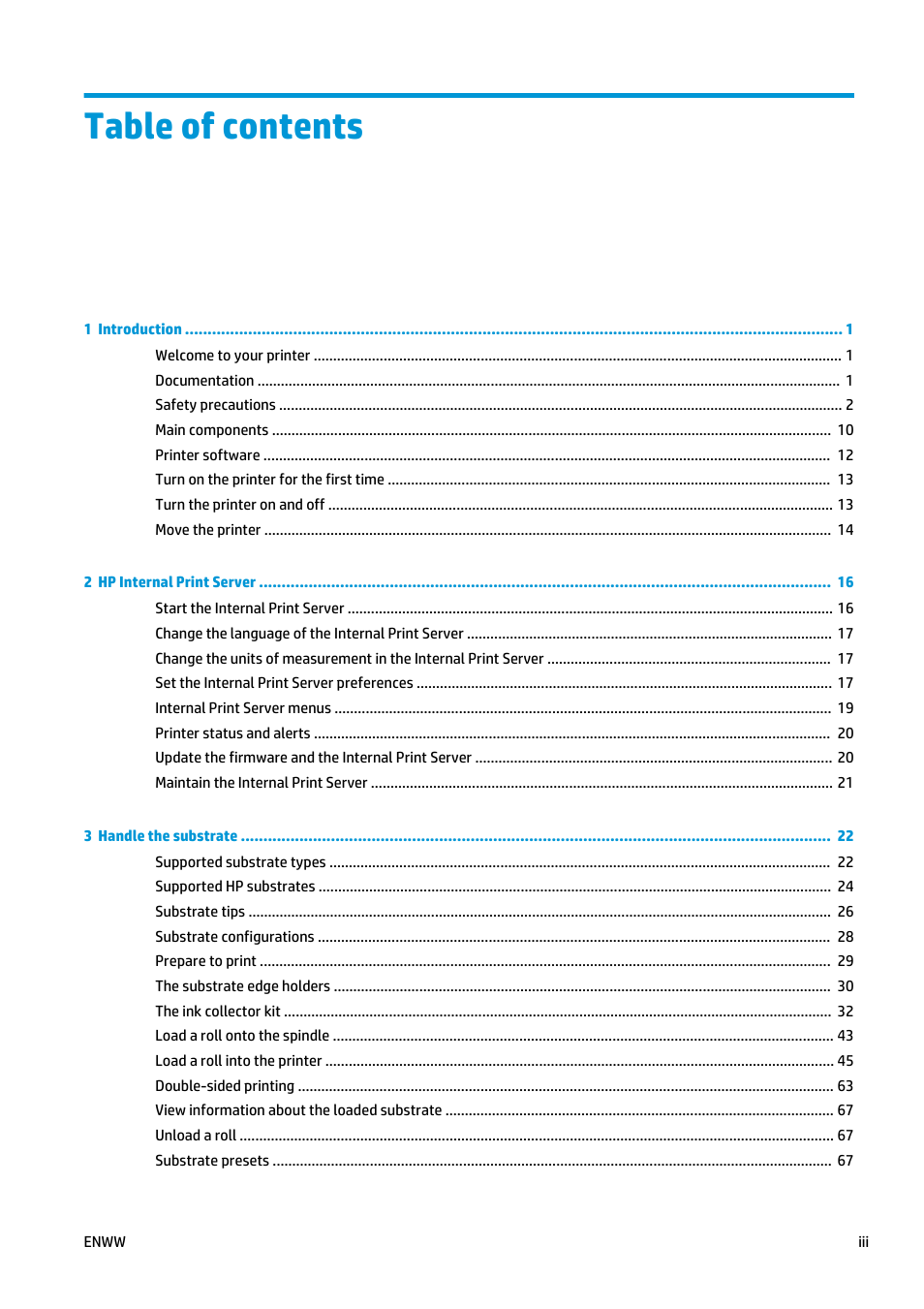 HP Latex 3000 Printer User Manual | Page 3 / 312