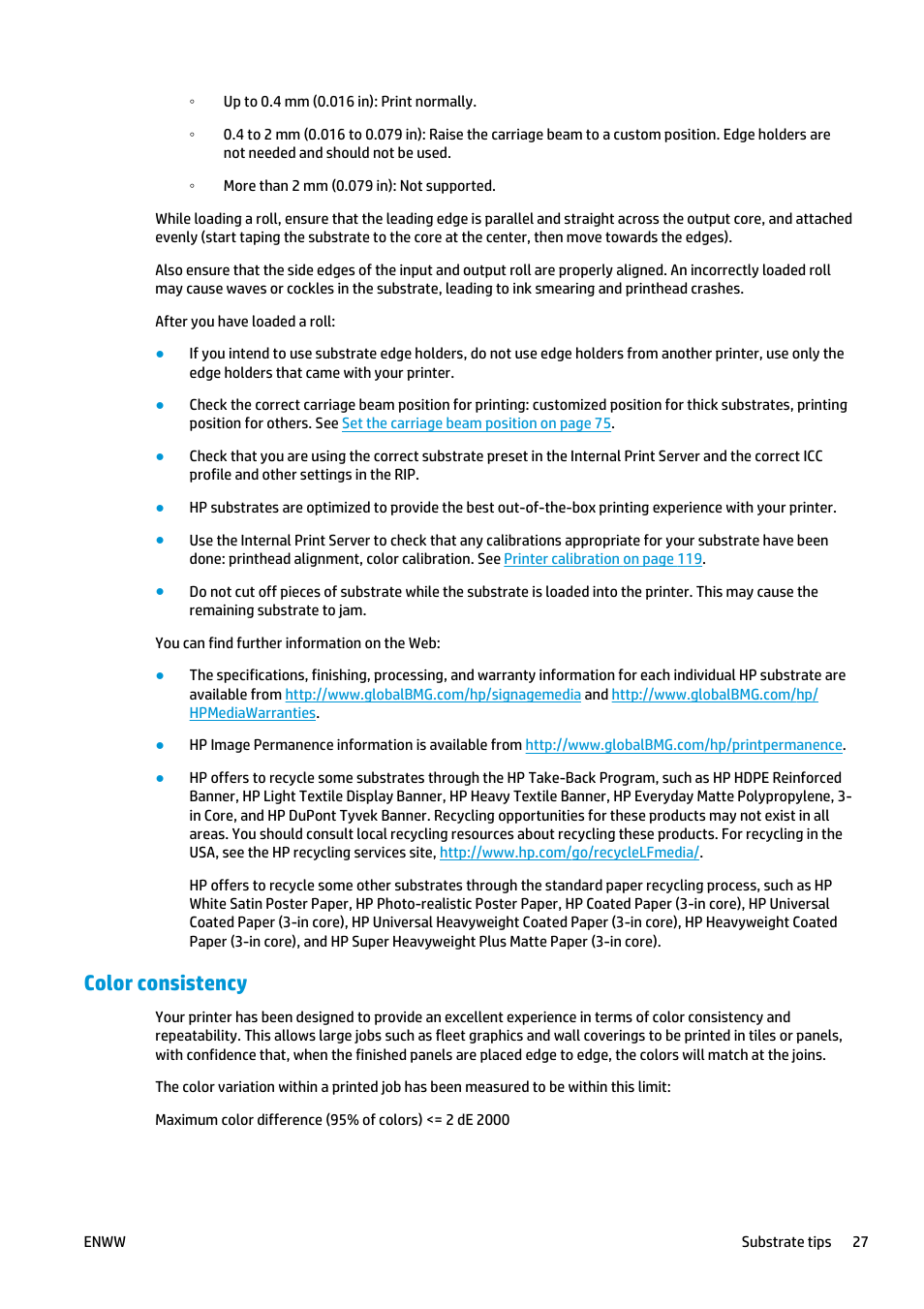 Color consistency | HP Latex 3000 Printer User Manual | Page 33 / 312