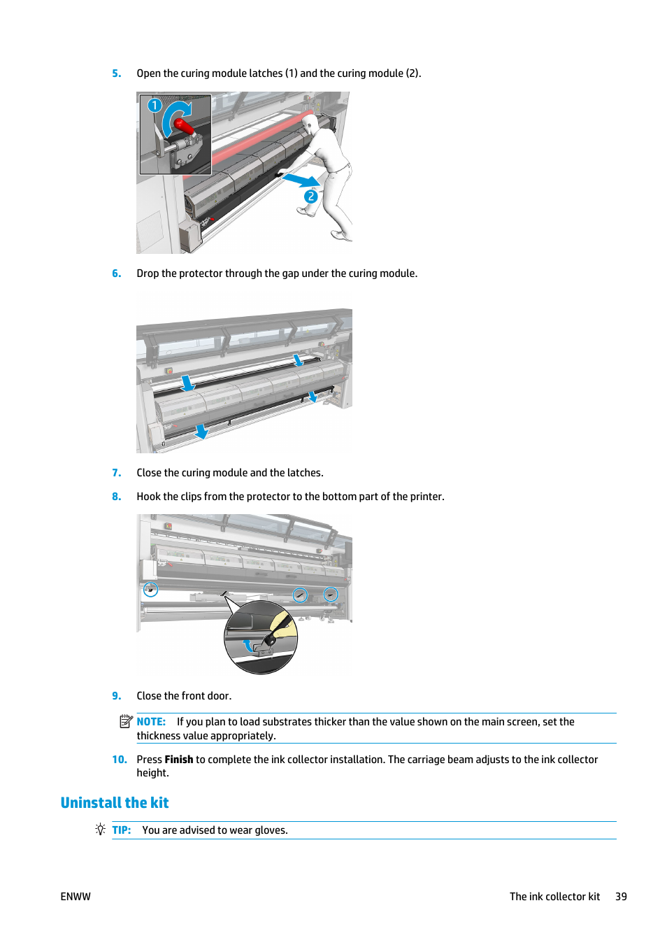 Uninstall the kit | HP Latex 3000 Printer User Manual | Page 45 / 312