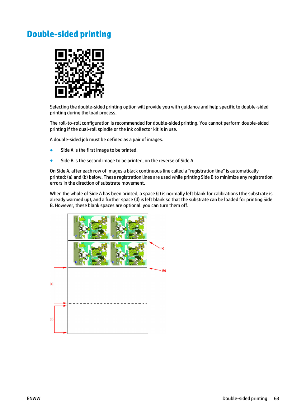 Double-sided printing | HP Latex 3000 Printer User Manual | Page 69 / 312
