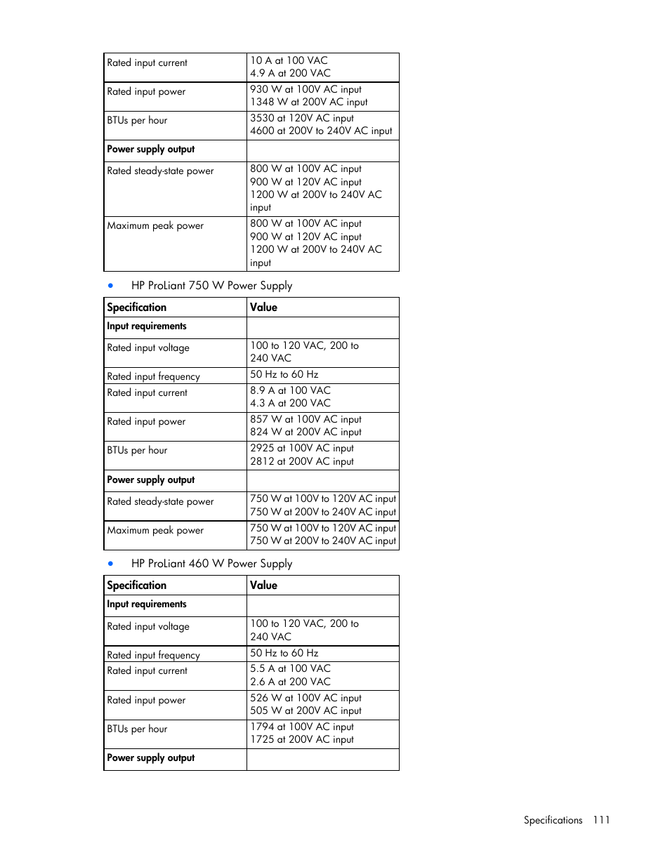 HP ProLiant DL380 G7 Server User Manual | Page 111 / 127