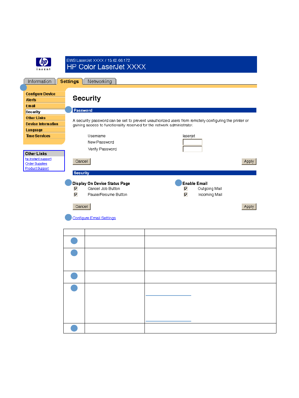 Security | HP LaserJet 4200 Printer series User Manual | Page 32 / 48