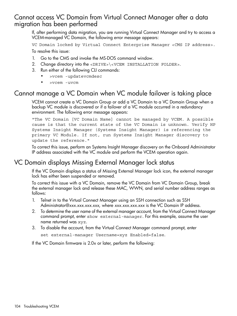 HP Insight Management-Software User Manual | Page 104 / 129