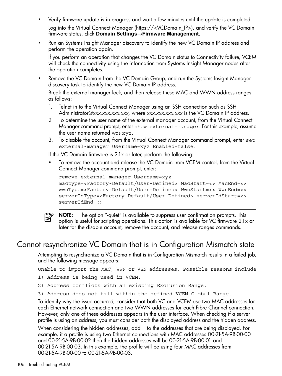 HP Insight Management-Software User Manual | Page 106 / 129