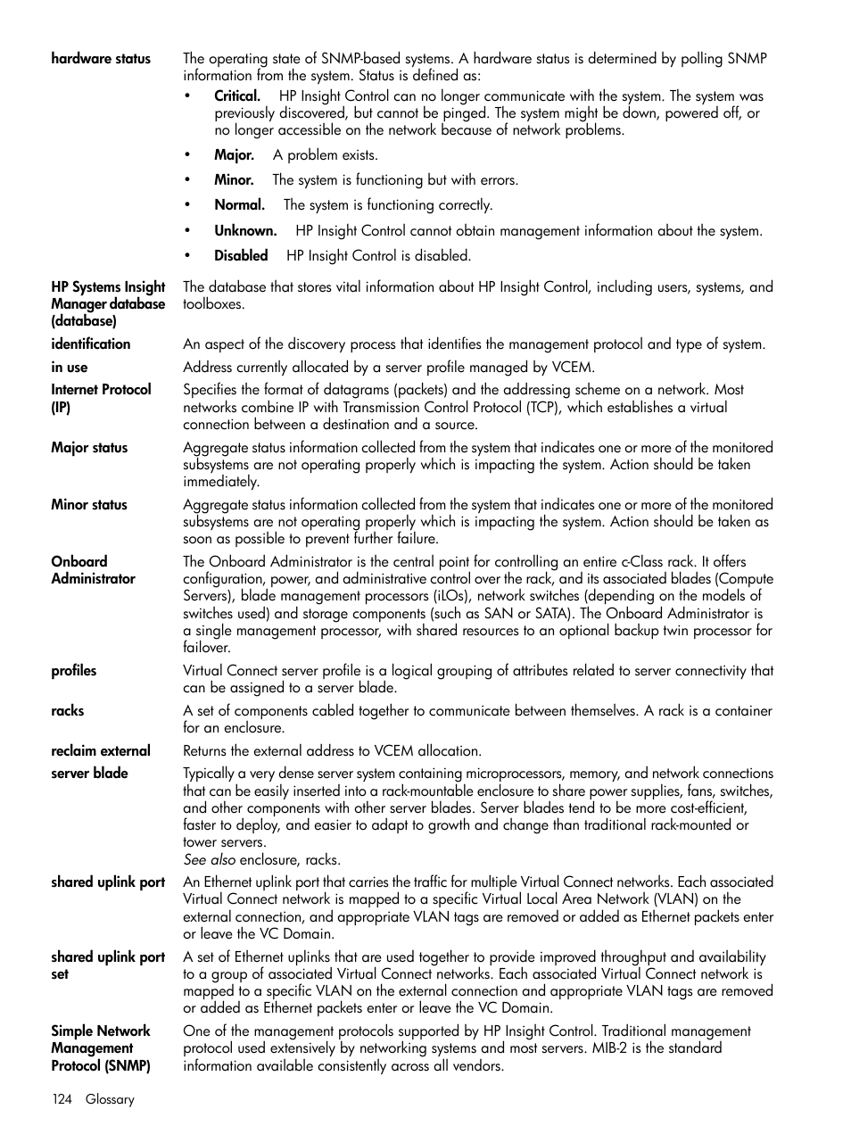 HP Insight Management-Software User Manual | Page 124 / 129