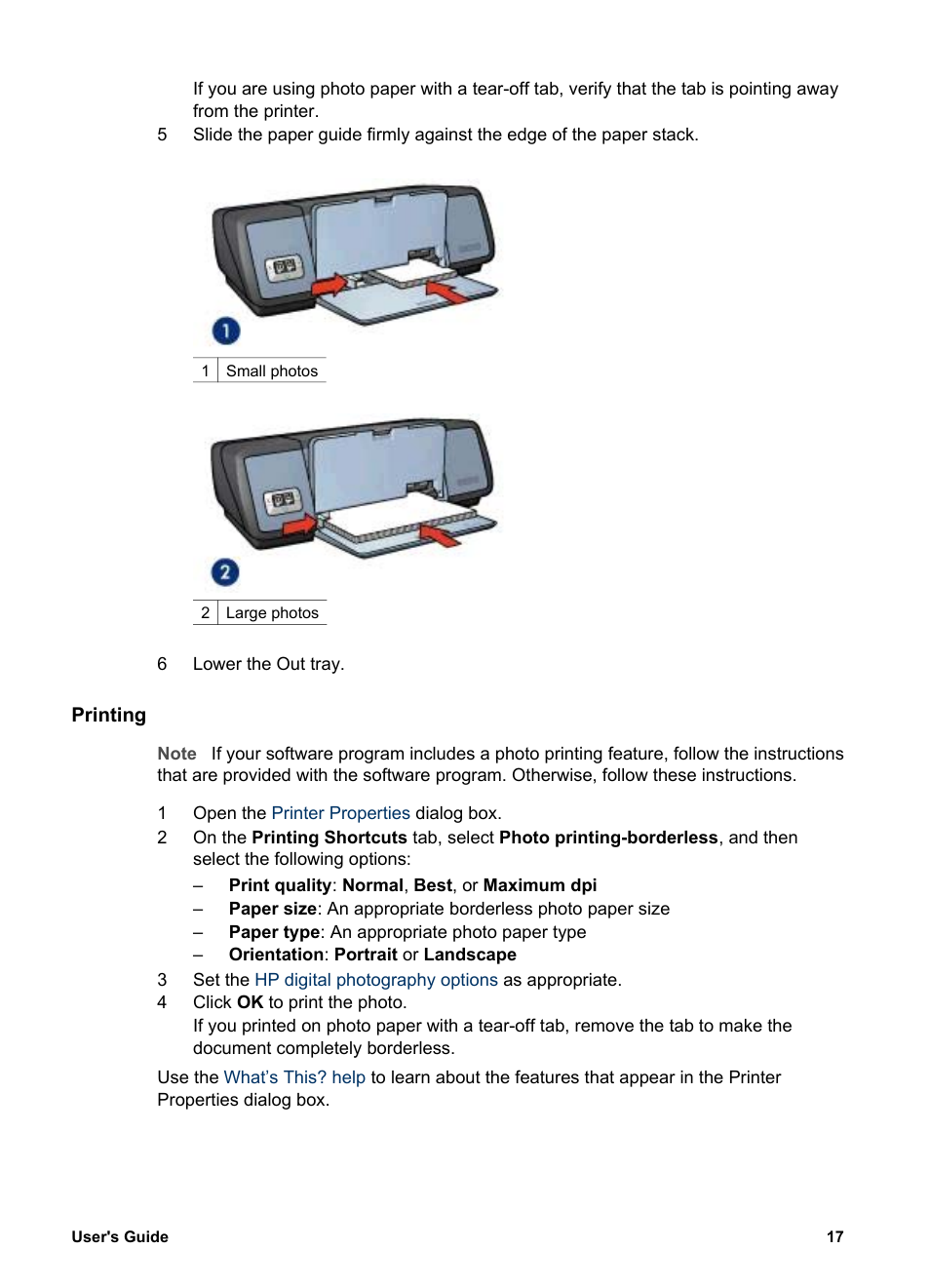 Printing | HP Deskjet 5740 Color Inkjet Printer User Manual | Page 19 / 100