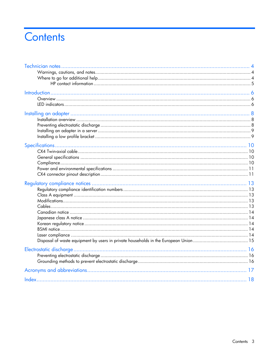 HP NC510C PCI-E 10 Gigabit Server Adapter User Manual | Page 3 / 18