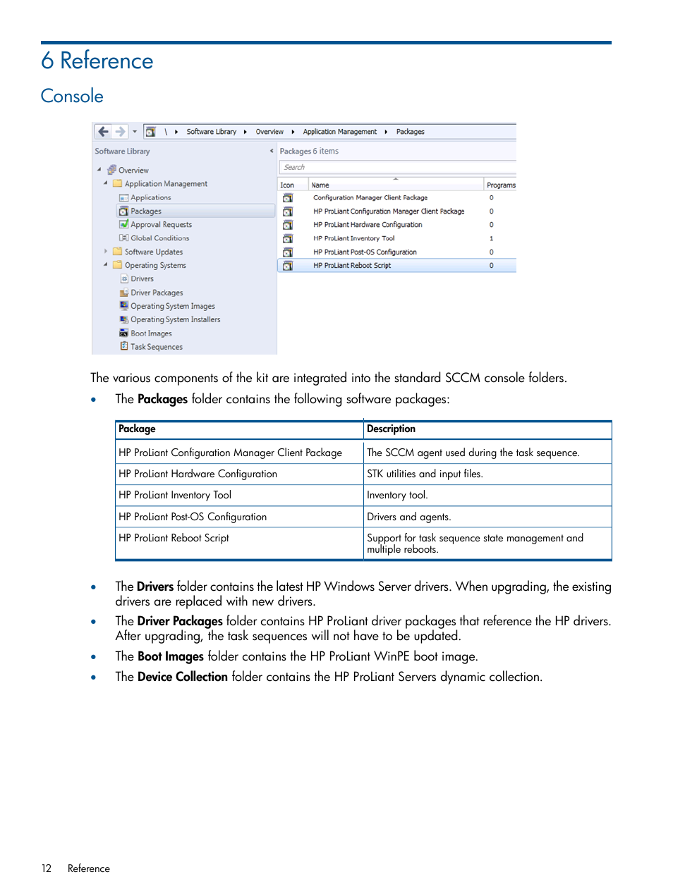 6 reference, Console | HP OneView for Microsoft System Center User Manual | Page 12 / 23