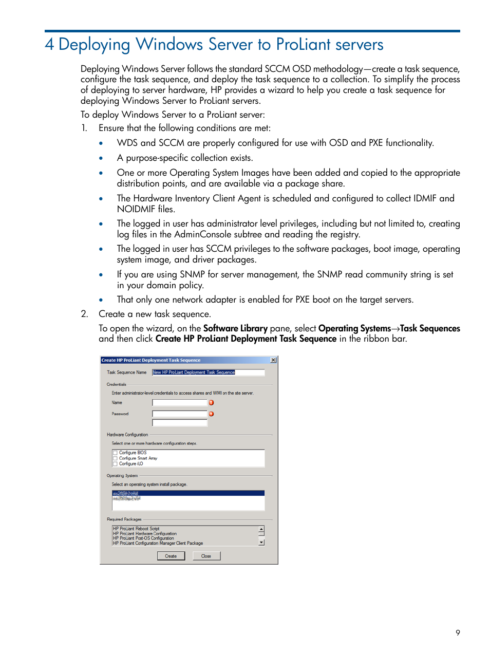 4 deploying windows server to proliant servers | HP OneView for Microsoft System Center User Manual | Page 9 / 23