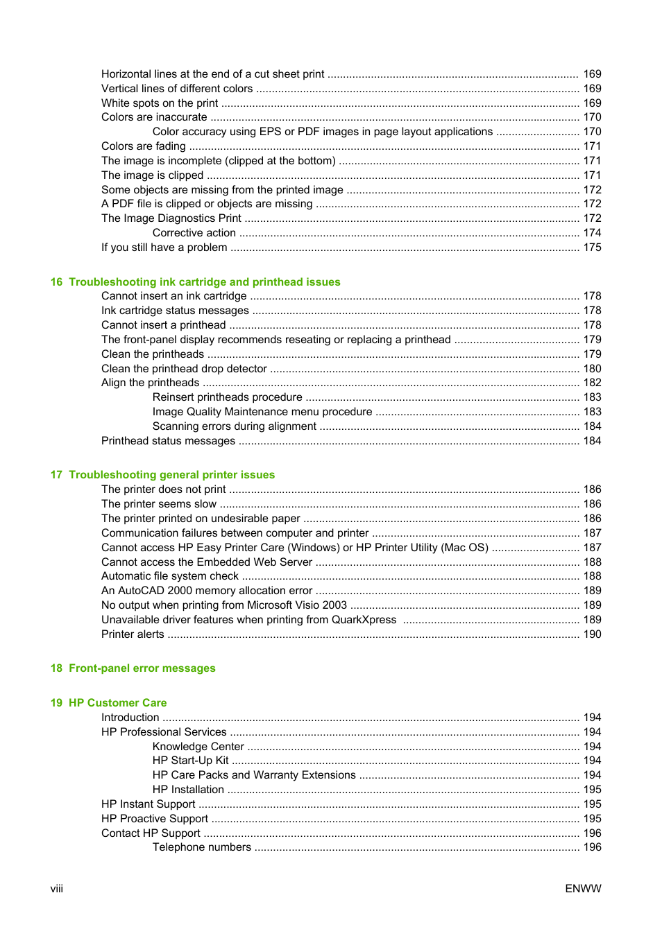 HP Designjet T1100 MFP series User Manual | Page 10 / 220