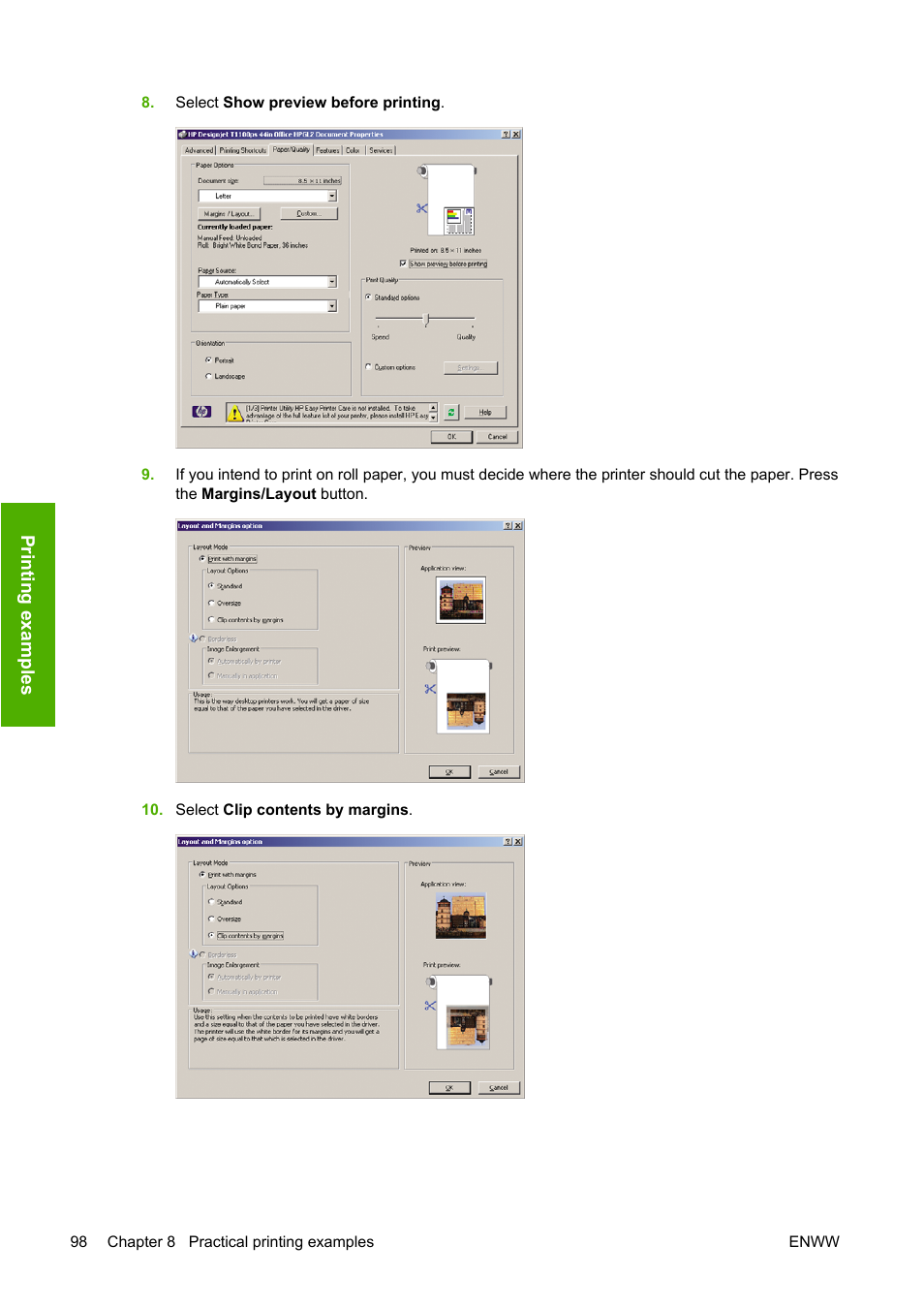 HP Designjet T1100 MFP series User Manual | Page 110 / 220