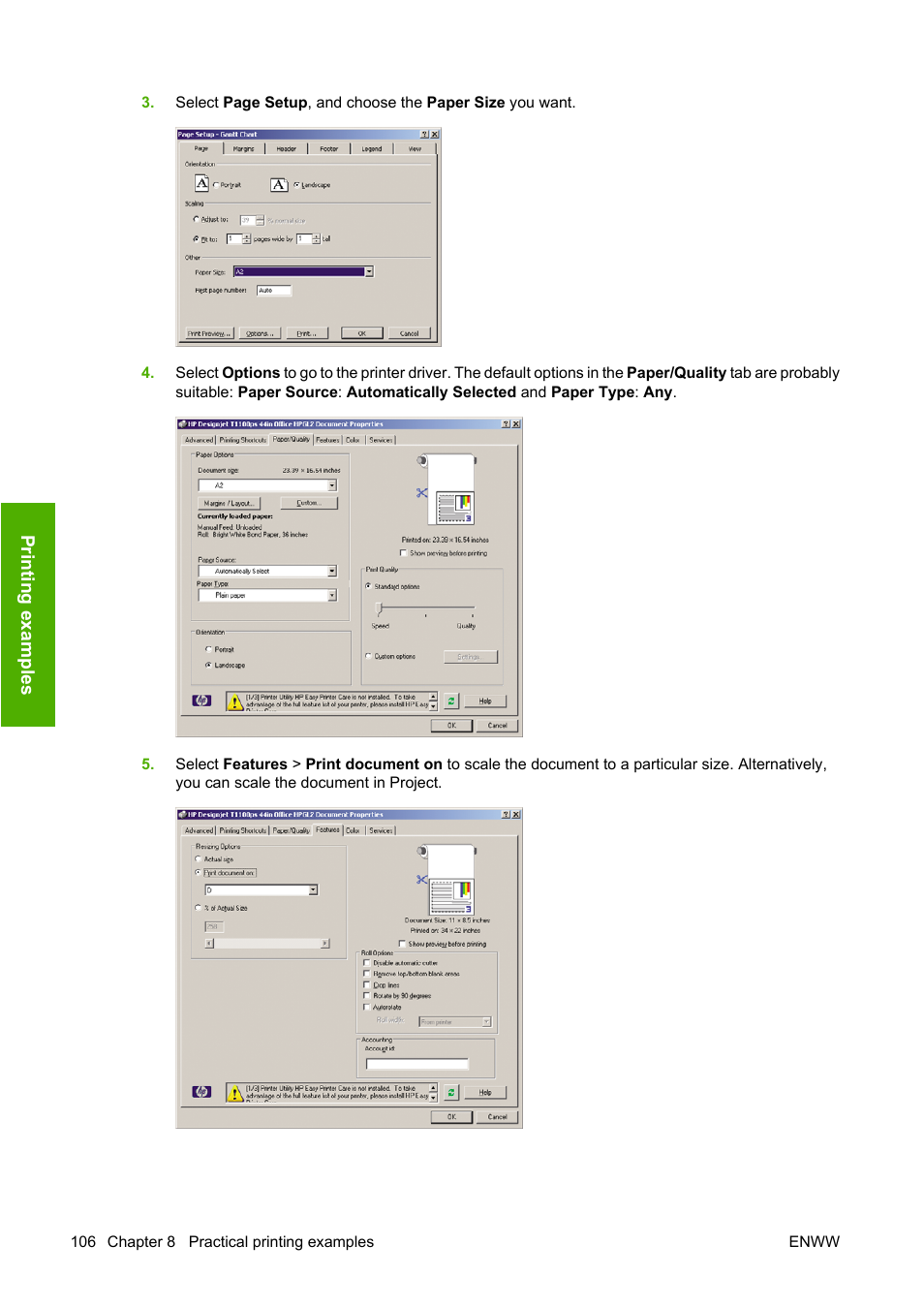 HP Designjet T1100 MFP series User Manual | Page 118 / 220