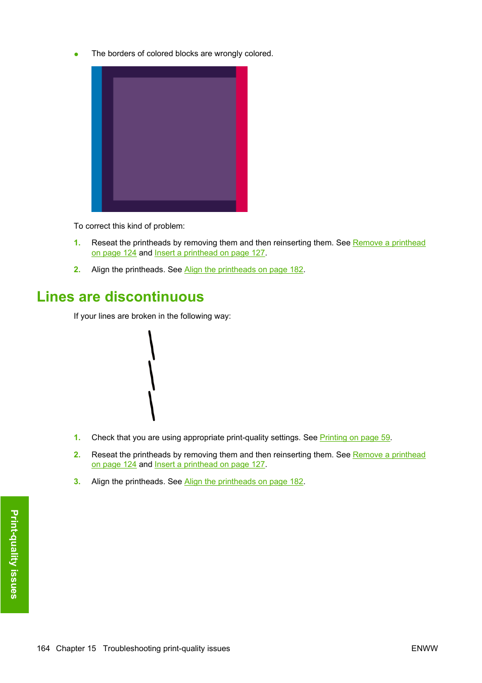 Lines are discontinuous | HP Designjet T1100 MFP series User Manual | Page 176 / 220