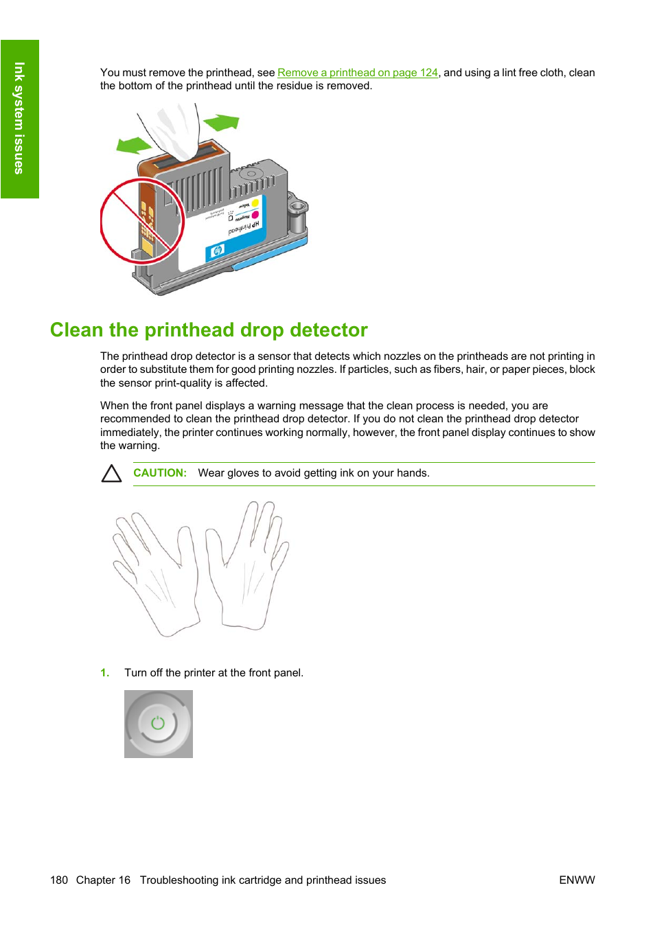 Clean the printhead drop detector | HP Designjet T1100 MFP series User Manual | Page 192 / 220