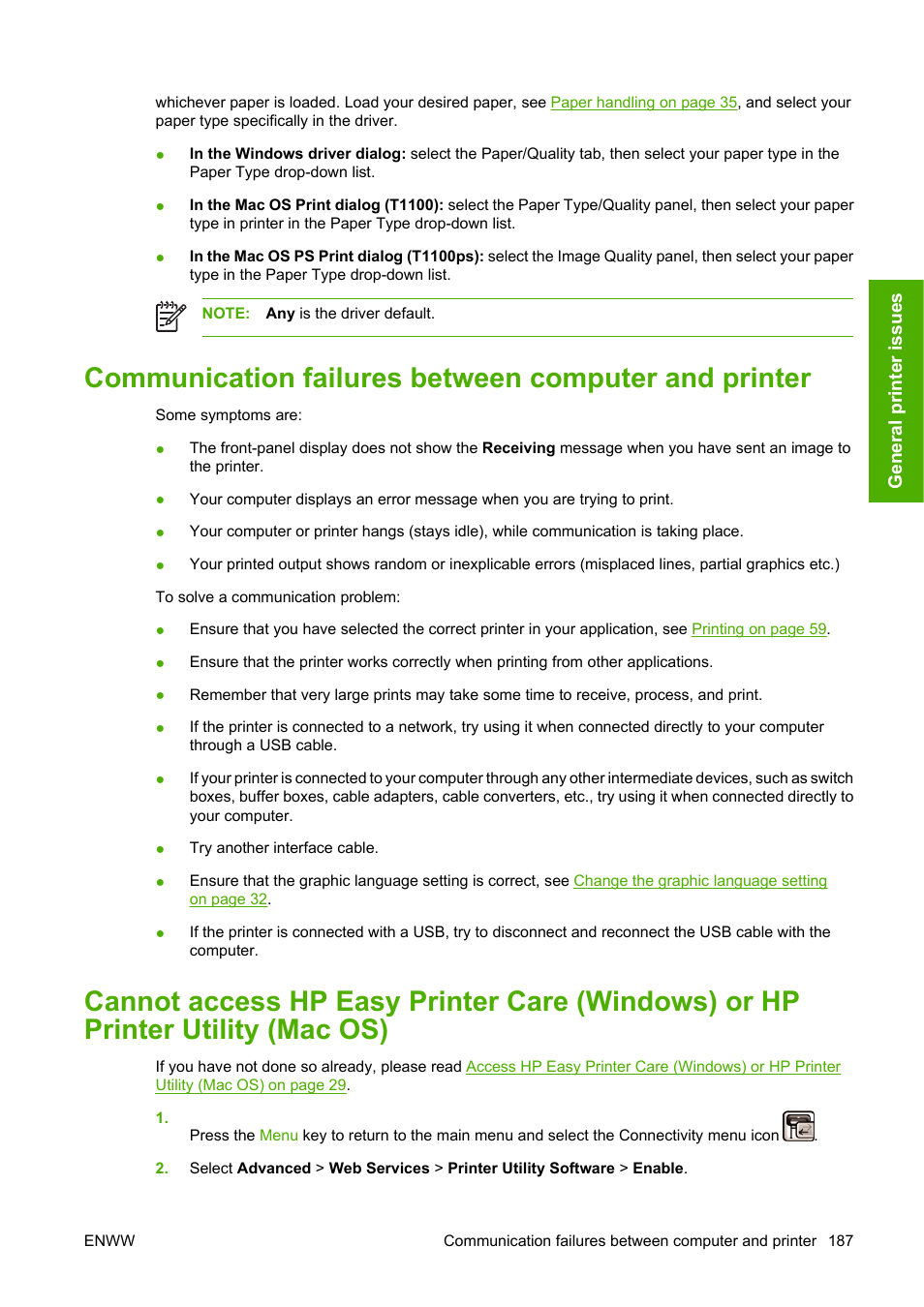 HP Designjet T1100 MFP series User Manual | Page 199 / 220