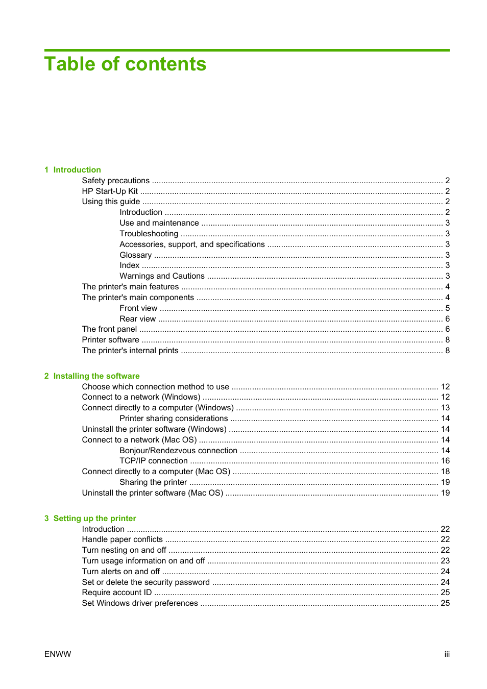 HP Designjet T1100 MFP series User Manual | Page 5 / 220