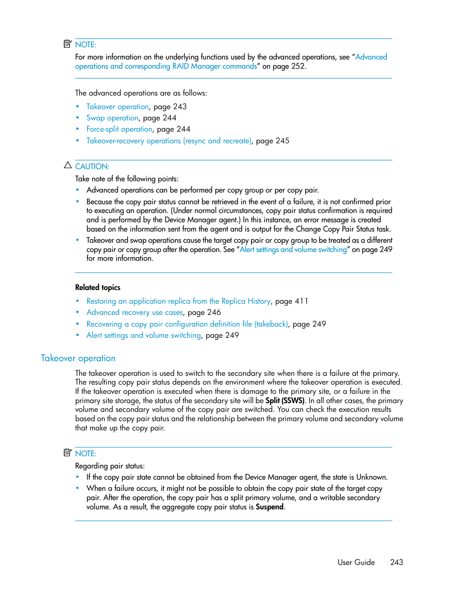 Takeover operation | HP XP P9000 Command View Advanced Edition Software User Manual | Page 243 / 496