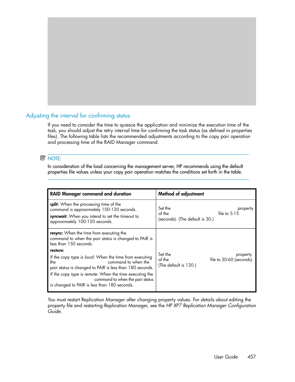 Adjusting the interval for confirming status | HP XP P9000 Command View Advanced Edition Software User Manual | Page 457 / 496