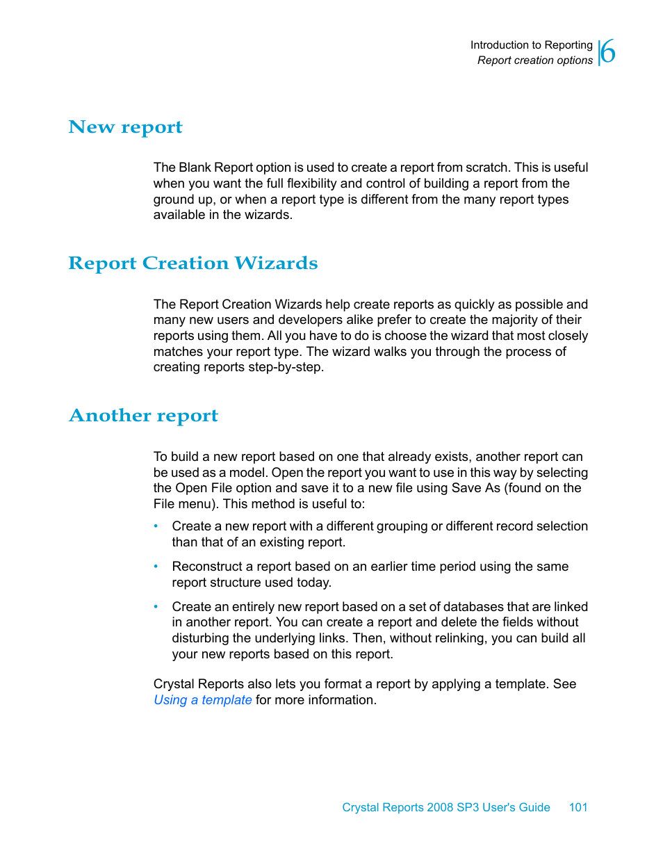 New report, Report creation wizards, Another report | HP Intelligent Management Center Standard Software Platform User Manual | Page 101 / 814