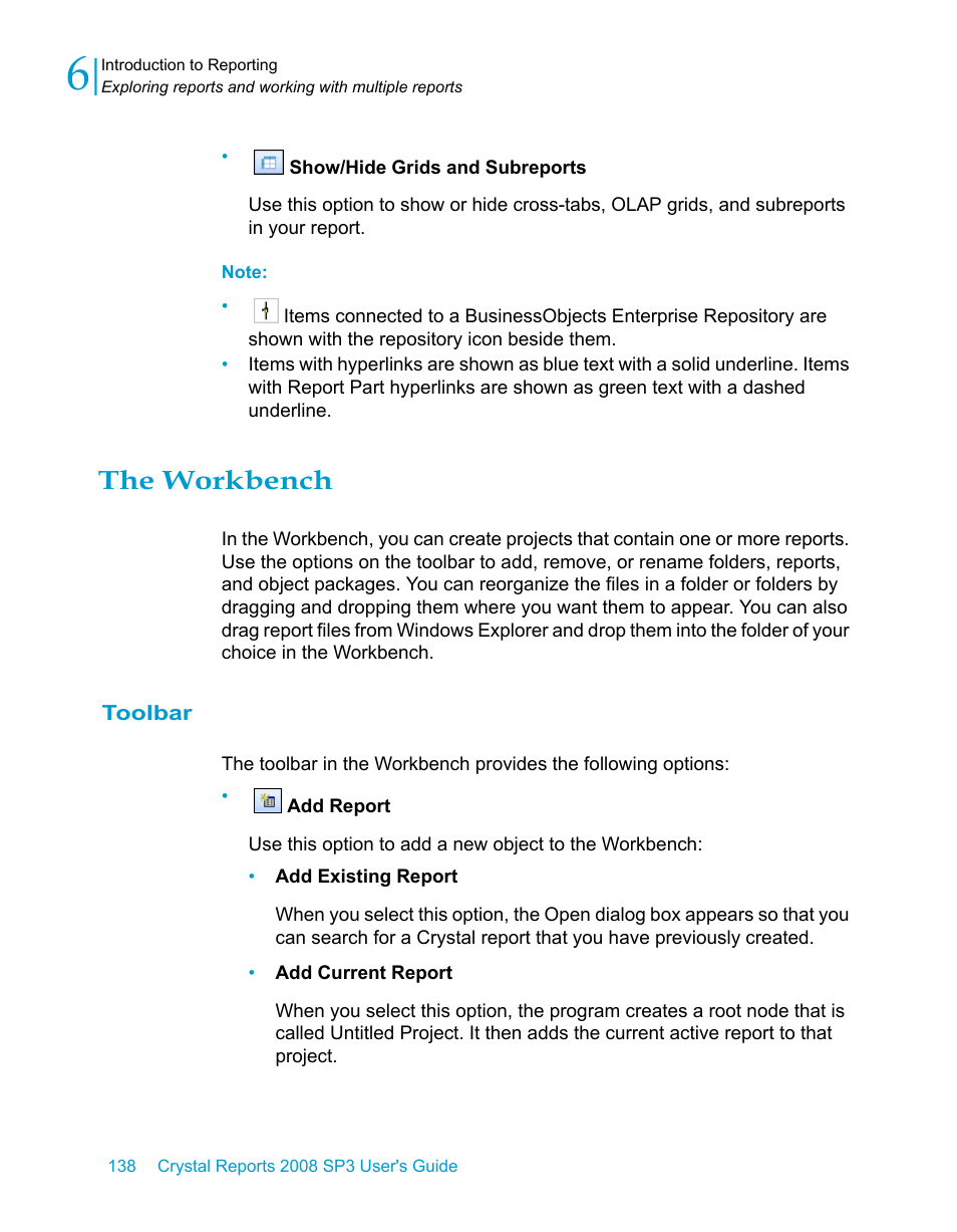 The workbench, Toolbar | HP Intelligent Management Center Standard Software Platform User Manual | Page 138 / 814